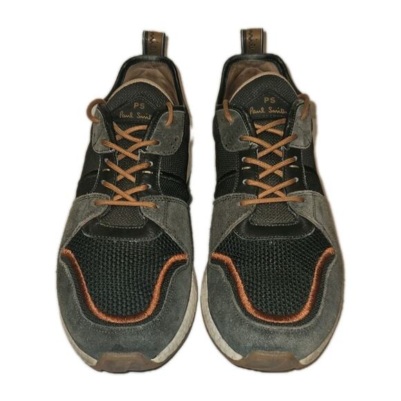 Men\'s PS Paul Smith Gray Green Suede Trainer Sneakers Shoes US 10 UK 9 EU 43 main image 4